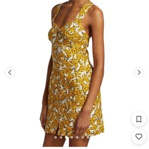 Farm Rio Linen Spotted Bananas Minidress Size M